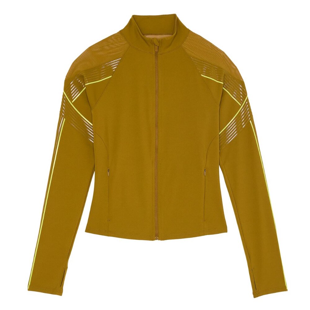 New Victoria's Secret Refined Contours Gold Activewear Jacket Long Sleeve in XS